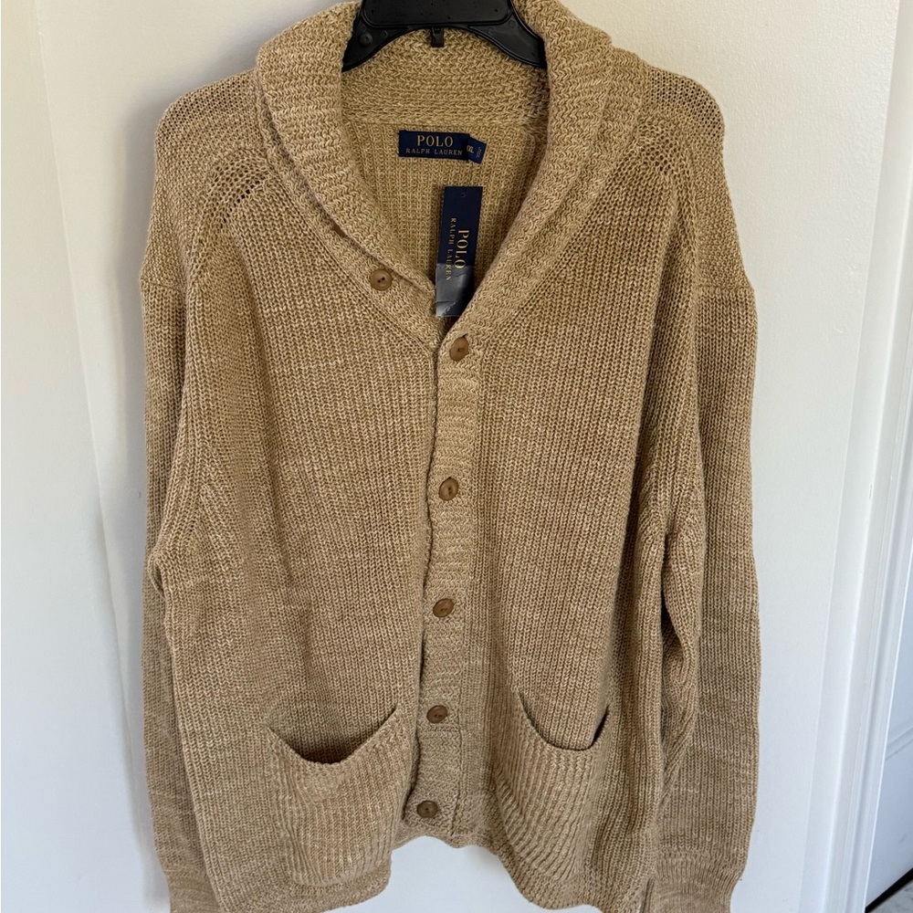 Ralph Lauren Men's Cardigan in Tan